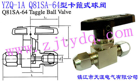 YZQ-1A Q81SA-64型卡箍式球閥YZQ-1A Q81SA-64 Toggle Ball Valve